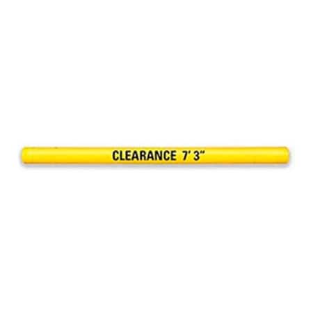 Post Guard Height Guard Clearance Bar, 4-1/2inDia. X 80inL, Yellow W/Graphics HTGRD4580Y